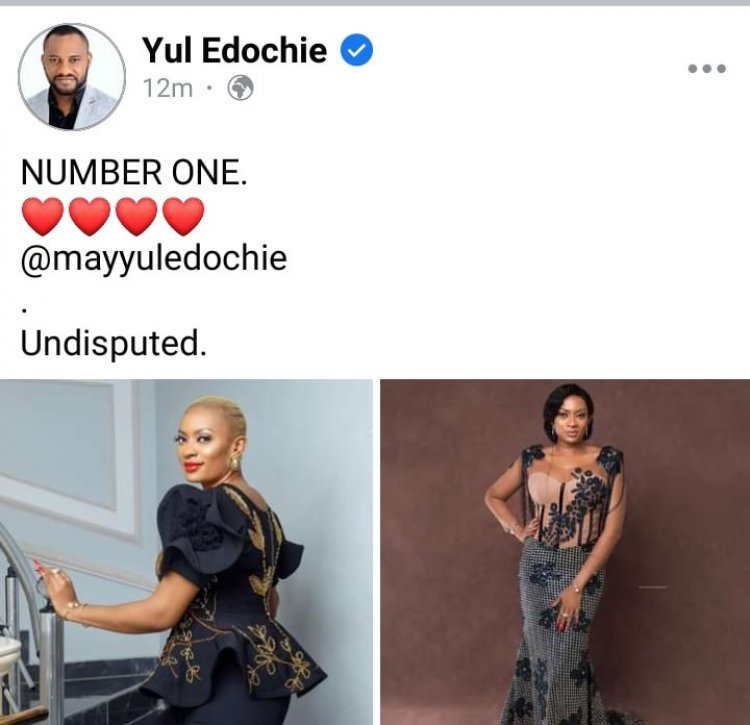 Yul Edochie shares photos of his first wife with the caption; "NUMBER ONE❤❤❤ Undisputed."
