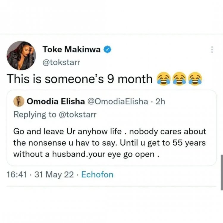 Long suffering, emotional abuse, and a high tolerance for accepting poor behavior are all part of the Nigerian men's notion of a strong woman, according to Toke Makinwa.
