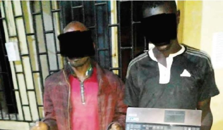 Police in Lagos apprehend two robbers and retrieve 66 things ordered online.