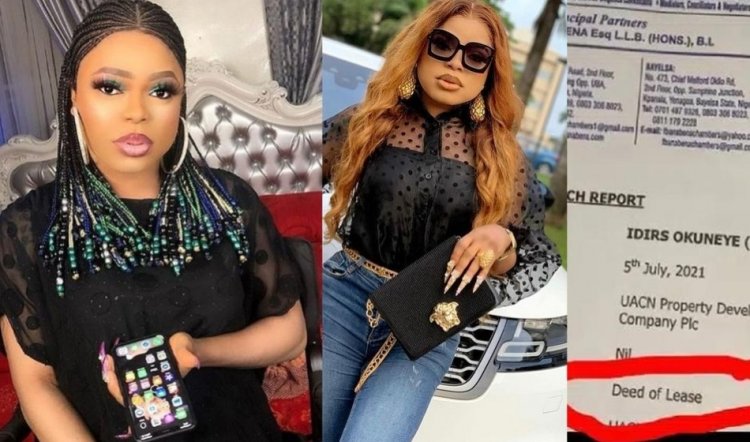 Bobrisky gets dragged after he discloses a document that appears to reveal his N450 million property is rented.